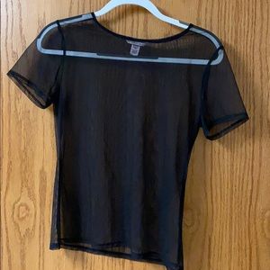XS Sheer Black Victoria’s Secret Shirt